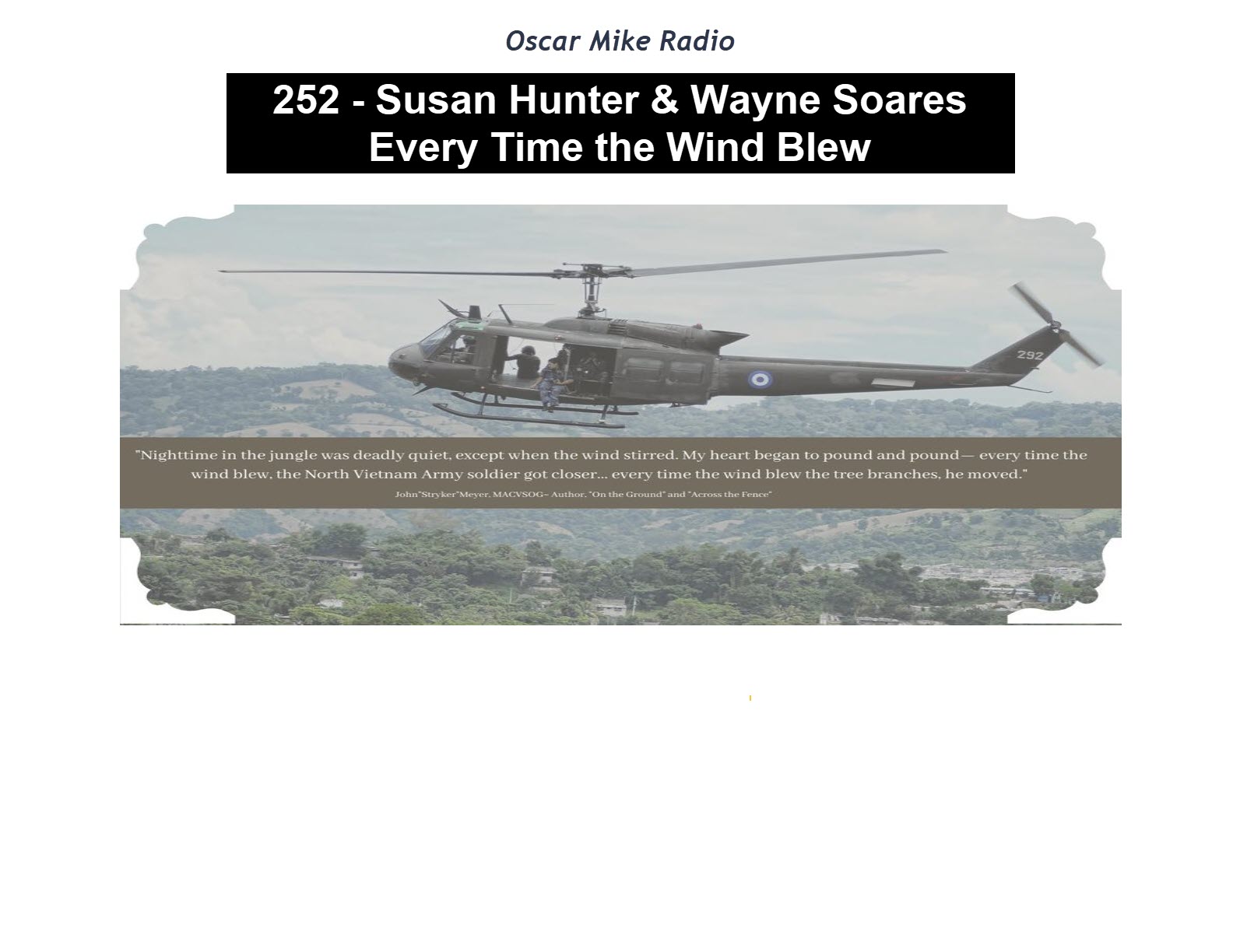 252 – Susan Hunter & Wayne Soares – Every Time the Wind Blew